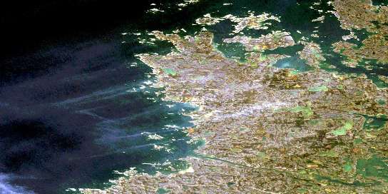 Air photo: Reef Bay Satellite Image map 034N12 at 1:50,000 Scale