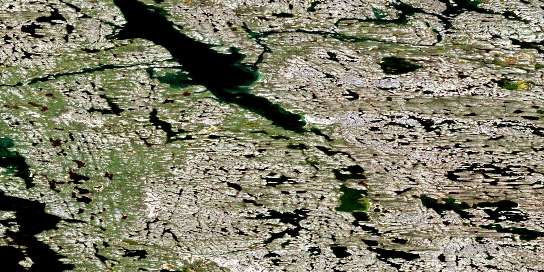 Lac Souligny Satellite Map 034N16 at 1:50,000 scale - National Topographic System of Canada (NTS) - Orthophoto