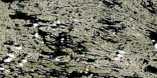 Lac Edelin Satellite Map 034O14 at 1:50,000 scale - National Topographic System of Canada (NTS) - Orthophoto