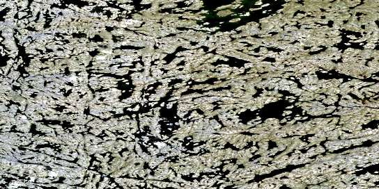 Lac Bertaut Satellite Map 034O16 at 1:50,000 scale - National Topographic System of Canada (NTS) - Orthophoto