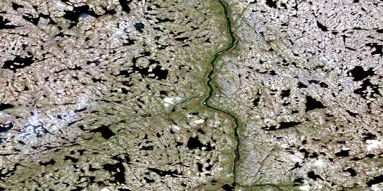 Rapide Sarvaq Satellite Map 034P07 at 1:50,000 scale - National Topographic System of Canada (NTS) - Orthophoto