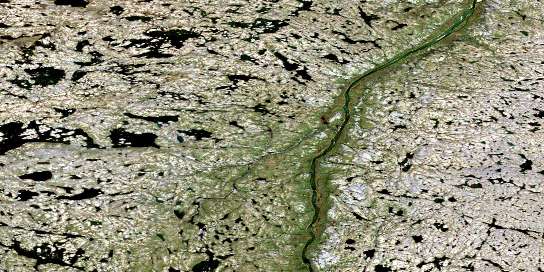 Lac Bottequin Satellite Map 034P10 at 1:50,000 scale - National Topographic System of Canada (NTS) - Orthophoto