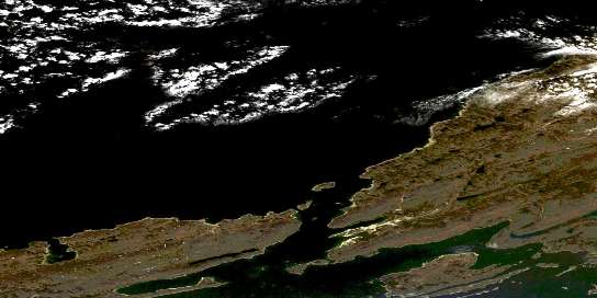 Air photo: Akulivik Satellite Image map 035D16 at 1:50,000 Scale
