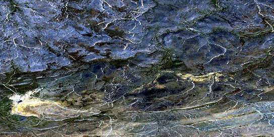 Purtuniq Satellite Map 035H13 at 1:50,000 scale - National Topographic System of Canada (NTS) - Orthophoto