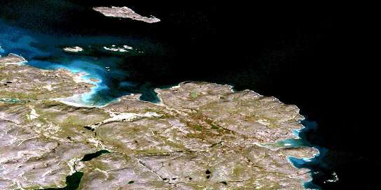 Air photo: Promontoire De Martigny Satellite Image map 035I02 at 1:50,000 Scale