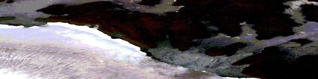 Air photo: Bieler Lake West Satellite Image map 037E07 at 1:50,000 Scale