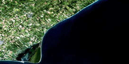 Ridgetown Satellite Map 040I05 at 1:50,000 scale - National Topographic System of Canada (NTS) - Orthophoto