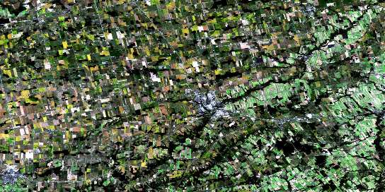 Tillsonburg Satellite Map 040I15 at 1:50,000 scale - National Topographic System of Canada (NTS) - Orthophoto