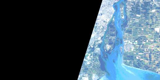 Amherstburg Satellite Map 040J03 at 1:50,000 scale - National Topographic System of Canada (NTS) - Orthophoto