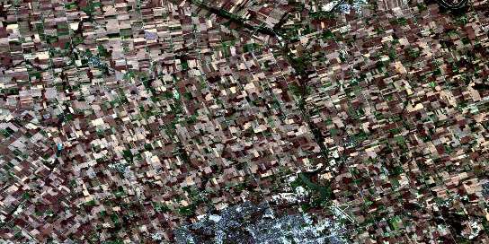 Lucan Satellite Map 040P03 at 1:50,000 scale - National Topographic System of Canada (NTS) - Orthophoto