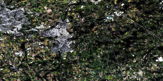 Cambridge Satellite Map 040P08 at 1:50,000 scale - National Topographic System of Canada (NTS) - Orthophoto