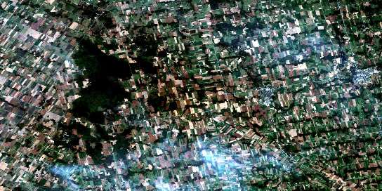 Walkerton Satellite Map 041A03 at 1:50,000 scale - National Topographic System of Canada (NTS) - Orthophoto