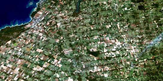 Chesley Satellite Map 041A06 at 1:50,000 scale - National Topographic System of Canada (NTS) - Orthophoto