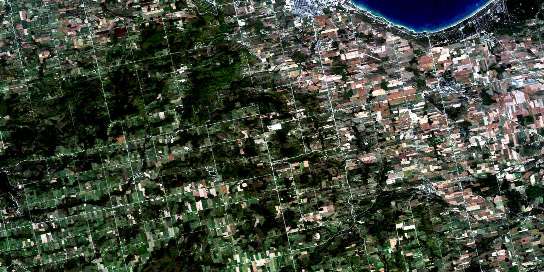 Collingwood Satellite Map 041A08 at 1:50,000 scale - National Topographic System of Canada (NTS) - Orthophoto