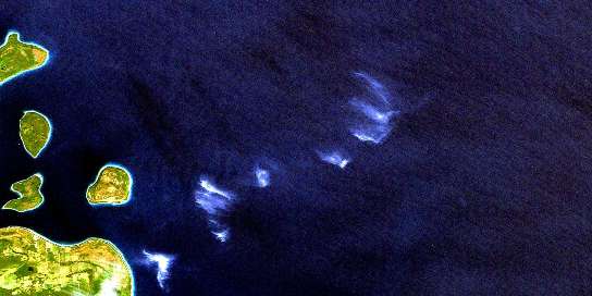 White Cloud Island Satellite Map 041A15 at 1:50,000 scale - National Topographic System of Canada (NTS) - Orthophoto