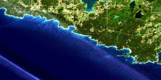 Providence Bay Satellite Map 041G09 at 1:50,000 scale - National Topographic System of Canada (NTS) - Orthophoto