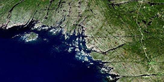 Key Harbour Satellite Map 041H15 at 1:50,000 scale - National Topographic System of Canada (NTS) - Orthophoto