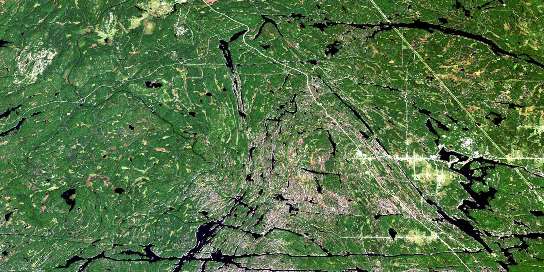 Delamere Satellite Map 041I02 at 1:50,000 scale - National Topographic System of Canada (NTS) - Orthophoto