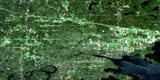 Verner Satellite Map 041I08 at 1:50,000 scale - National Topographic System of Canada (NTS) - Orthophoto