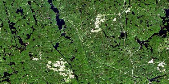 Pogamasing Satellite Map 041I13 at 1:50,000 scale - National Topographic System of Canada (NTS) - Orthophoto