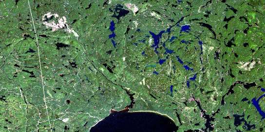 Milnet Satellite Map 041I15 at 1:50,000 scale - National Topographic System of Canada (NTS) - Orthophoto