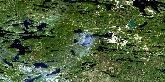Elliot Lake Satellite Map 041J07 at 1:50,000 scale - National Topographic System of Canada (NTS) - Orthophoto