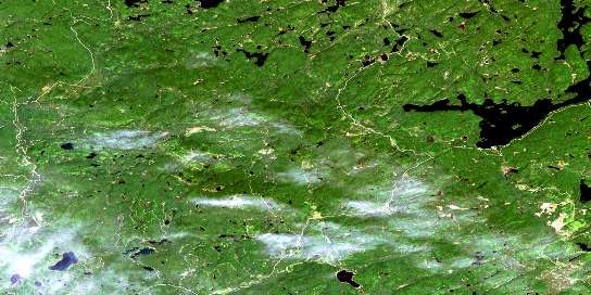 Ranger Lake Satellite Map 041J13 at 1:50,000 scale - National Topographic System of Canada (NTS) - Orthophoto