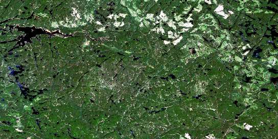Kindiogami Lake Satellite Map 041J15 at 1:50,000 scale - National Topographic System of Canada (NTS) - Orthophoto