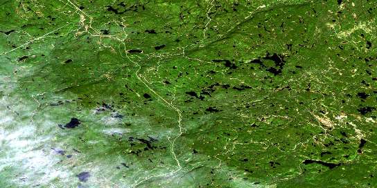 Batchewana Satellite Map 041N01 at 1:50,000 scale - National Topographic System of Canada (NTS) - Orthophoto