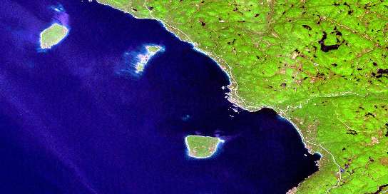 Air photo: Agawa Bay Satellite Image map 041N07 at 1:50,000 Scale