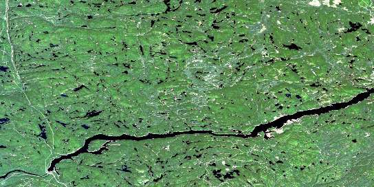 Grey Owl Lake Satellite Map 041N08 at 1:50,000 scale - National Topographic System of Canada (NTS) - Orthophoto
