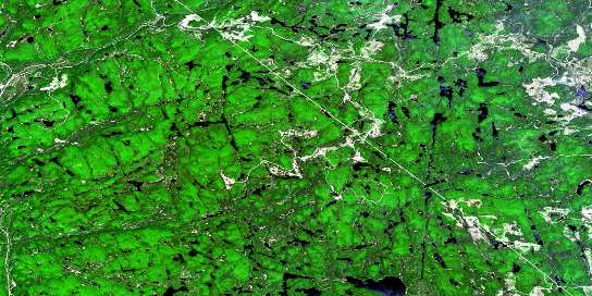 Blackspruce Lake Satellite Map 041N09 at 1:50,000 scale - National Topographic System of Canada (NTS) - Orthophoto