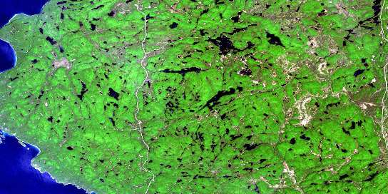 Air photo: Old Woman Lake Satellite Image map 041N10 at 1:50,000 Scale