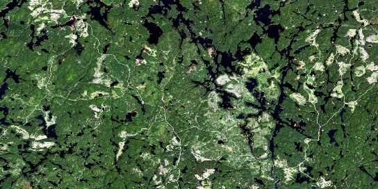 Indian Lake Satellite Map 041O01 at 1:50,000 scale - National Topographic System of Canada (NTS) - Orthophoto