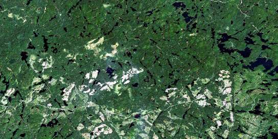 White Owl Lake Satellite Map 041O02 at 1:50,000 scale - National Topographic System of Canada (NTS) - Orthophoto