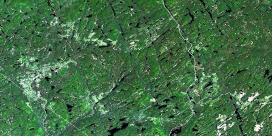 Mountain Ash Lake Satellite Map 041O03 at 1:50,000 scale - National Topographic System of Canada (NTS) - Orthophoto