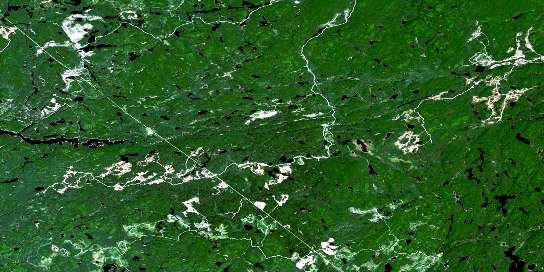 Bulley Lake Satellite Map 041O05 at 1:50,000 scale - National Topographic System of Canada (NTS) - Orthophoto
