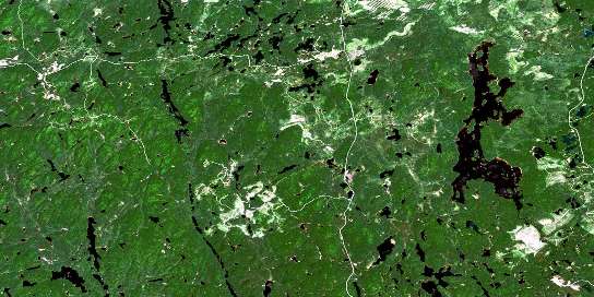 Wenebegon Lake Satellite Map 041O06 at 1:50,000 scale - National Topographic System of Canada (NTS) - Orthophoto