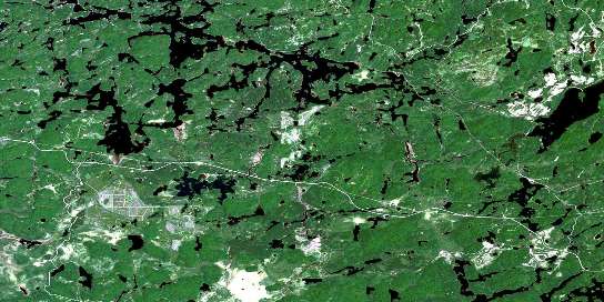 Nicholson Satellite Map 041O13 at 1:50,000 scale - National Topographic System of Canada (NTS) - Orthophoto