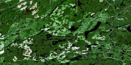 Rollo Lake Satellite Map 041O15 at 1:50,000 scale - National Topographic System of Canada (NTS) - Orthophoto