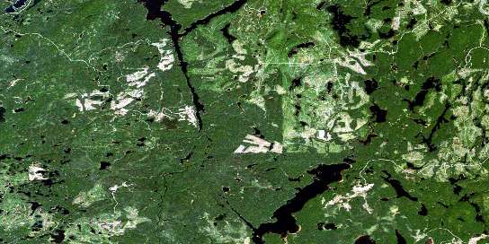 Rush Lake Satellite Map 041O16 at 1:50,000 scale - National Topographic System of Canada (NTS) - Orthophoto