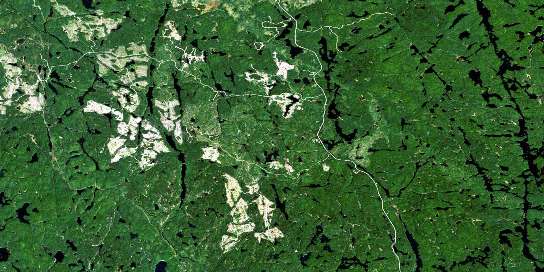 Low Water Lake Satellite Map 041P04 at 1:50,000 scale - National Topographic System of Canada (NTS) - Orthophoto