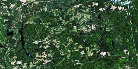 Opikinimika Lake Satellite Map 041P06 at 1:50,000 scale - National Topographic System of Canada (NTS) - Orthophoto