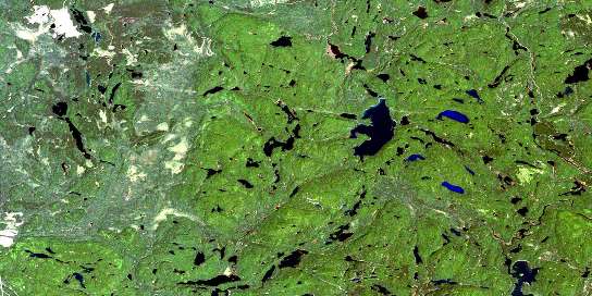 Smoothwater Lake Satellite Map 041P07 at 1:50,000 scale - National Topographic System of Canada (NTS) - Orthophoto