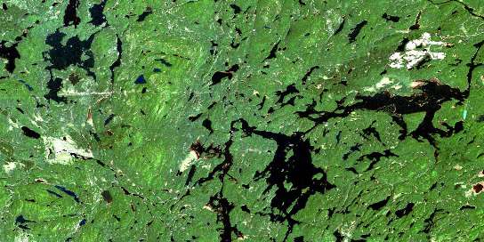 Lady Evelyn Lake Satellite Map 041P08 at 1:50,000 scale - National Topographic System of Canada (NTS) - Orthophoto