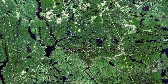 Sinclair Lake Satellite Map 041P14 at 1:50,000 scale - National Topographic System of Canada (NTS) - Orthophoto