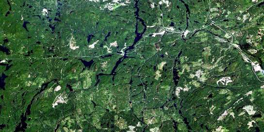 Air photo: Matachewan Satellite Image map 041P15 at 1:50,000 Scale
