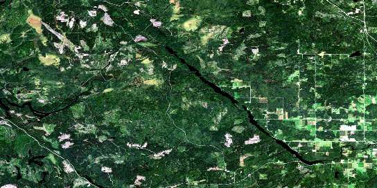 Charlton Satellite Map 041P16 at 1:50,000 scale - National Topographic System of Canada (NTS) - Orthophoto