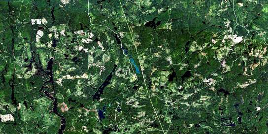 Peterlong Lake Satellite Map 042A03 at 1:50,000 scale - National Topographic System of Canada (NTS) - Orthophoto