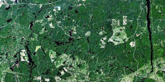 Kenogaming Lake Satellite Map 042A04 at 1:50,000 scale - National Topographic System of Canada (NTS) - Orthophoto